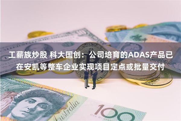 工薪族炒股 科大国创：公司培育的ADAS产品已在安凯等整车企业实现项目定点或批量交付